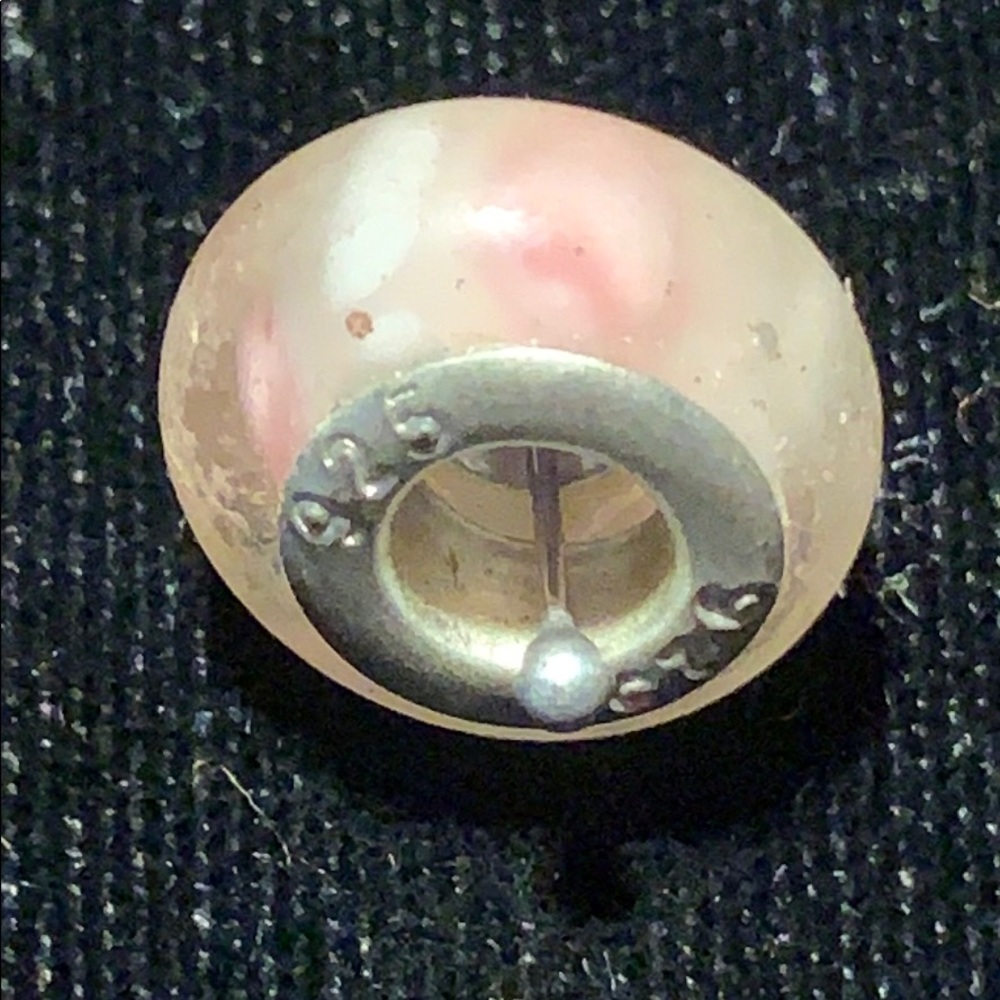 Sterling Silver Murano Glass Bead Vintage
